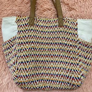Used - Multicolored Woven Tote